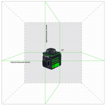 Лазерный уровень ADA Cube 2-360 Green Professional Edition Арт. А00534 (Зеленый луч)